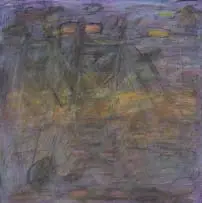 David Koloane, Nelson Mandela Bridge, mixed media and acrylic on canvas