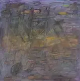 David Koloane, Nelson Mandela Bridge, mixed media and acrylic on canvas