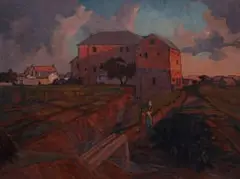 Jacobus Hendrik Pierneef, Old Mill, Pretoria West, 1910, oil on board