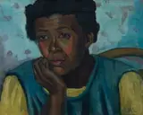 Maggie Laubser, Portrait of a Woman, oil on canvas