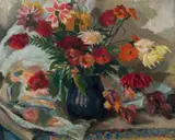 Maud Sumner, Blue Vase, 1945, oil on canvas