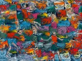 Walter Battiss, Boys and Birds, oil on canvas