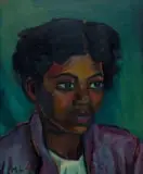 Maggie Laubser, Portrait of a Young Woman, 1935, oil on board