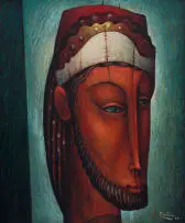 Alexis Preller, Head, 1964, oil on canvas