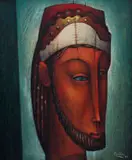 Alexis Preller, Head, 1964, oil on canvas