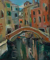 Irma Stern, A Small Canal, Venice, 1948, oil on canvas