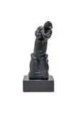 Sydney Kumalo, Mourning Woman (SK45), bronze with a black patina, on a wooden base