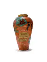 Lucinda Mudge, I'm Leaving... So Winter Never Comes, 2013, painted and glazed ceramic with gold lustre