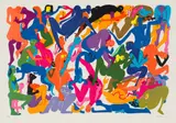 Walter Battiss, Orgy 1, colour screenprint on paper
