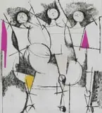 Marino Marini, I giochi, aquatint and drypoint etching on paper
