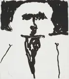 Robert Hodgins, Fat Man, 2008, etching on paper