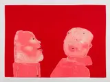 Robert Hodgins, Tjommies, colour monotype on paper