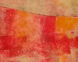 Olivia Watson, Abstract in Red, 1968, oil on baord