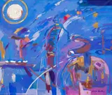 Jorge Gumbe, Aparição da Kyanda (The Spirit of Yemanjá), 2001, oil on canvas
