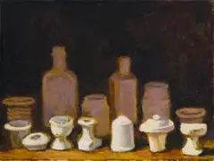 Still Life with Objects by Walter Meyer, 2010, oil on canvas, sold Dec 2025