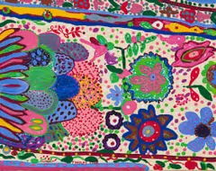 Bronwen Findlay, Flowers, 1988, oil on paper laid down on canvas