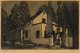 Jacobus Hendrik Pierneef, House in Rustenberg, 1921, etching on paper