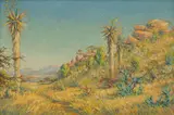 Erich Mayer, Landscape with Aloes, 1931, oil on board