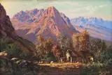 Tinus de Jongh, Mountain Cottage, oil on canvas