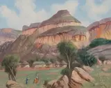 Willem Hermanus Coetzer, Approaching Golden Gate, oil on board