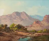 Gabriel de Jongh, Mountain Landscape, oil on canvas