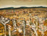 Hermann Niebuhr, Landscape with Mountains in the Distance
