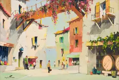 Cecil Rochfort D'Oyly-John, St. Tropez, French Riviera, oil on canvas