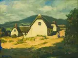 Edward Roworth, Old Cottage, oil on board