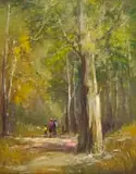 Christiaan Nice, Die Bloekomboom (The Bluegum Tree), oil on board