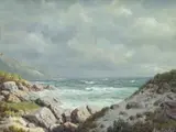 Roy Taylor, Rocky Shoreline, oil on board