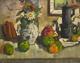 Hennie Niemann Snr, Still Life, 1962, oil on canvas laid down on board