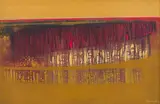 Larry Scully, Abstract in Ochre and Red, 1968, oil on canvas