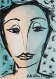 Bettie Cilliers-Barnard, Face in Blue and Peach