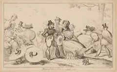 George Cruikshank, Monstrosities of 1825 & 6, etching on paper