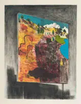 Clive van den Berg, Untitled (Chair in a Landscape), 1994, lithograph on paper