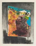 Clive van den Berg, Untitled (Chair in a Landscape), 1994, lithograph on paper