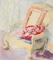 Armchair by Cecil Higgs, watercolour on paper, sold Dec 2025
