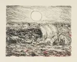 David Koloane, Untitled (Moonlit Landscape)