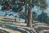 Sydney Carter, Short Cut, watercolour and gouache on paper laid down on board