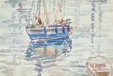 Richard Cheales, Durban Yacht Basin, watercolour on paper