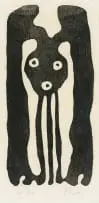 Wopko Jensma, Wail for the Beast II, 1972, woodcut on paper
