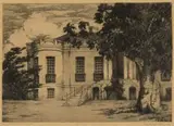 Nita Spilhaus, The Old Drostdy, Worcester, etching on paper