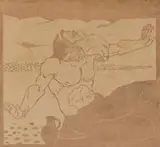 Moses Kottler, Job, woodcut on paper
