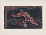 Cecil Skotnes, The Gunner Makes Land, from White Monday Disaster portfolio, 1975, colour woodcut on paper