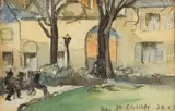 Maud Sumner, Sq. St. Clotilde, watercolour on paper
