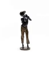 Sidney Beck, Penny Whistler, painted bronze