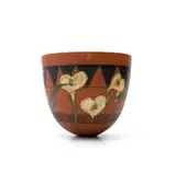 Rebecca Tetley, Terracotta Bowl painted with Arum Lilies, painted terracotta