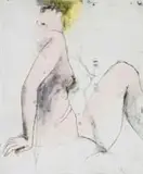 Jim Dine, The Swimmer, 1979, hand-coloured etching on paper
