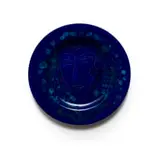 Blue Portrait Plate by Jan Vermeiren and Chuma Maweni, painted and glazed ceramic, offered Dec 2025