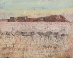 Gordon Vorster, Impression Received during Landing Areoplane (sic), oil on canvas laid down on board
